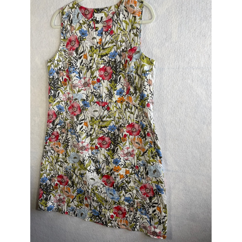 Floral Sleeveless Shift Dress - Multicolor - Picture 2 of 9